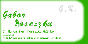 gabor moseszku business card